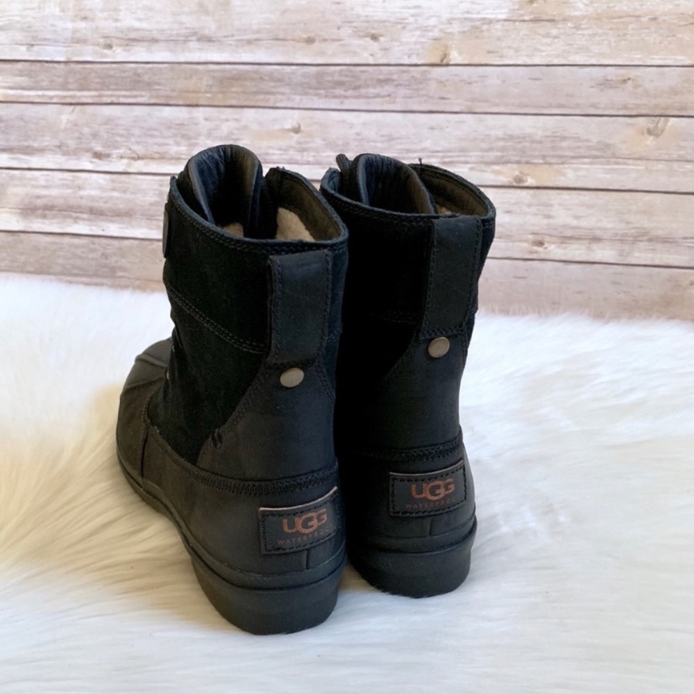 UGG Black Azaria Waterproof Duck Boots - Picture 7 of 8